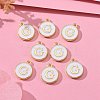 Golden Plated Alloy Charms LS-X-ENAM-S118-01G-5