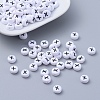 Acrylic Horizontal Hole Letter Beads X-PL37C9070-X-1