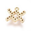 Golden Plated Brass Micro Pave Cubic Zirconia Charms ZIRC-L075-51B-2