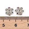 Brass Micro Pave Cubic Zirconia Bead Caps CU-CBA6A75-33P-3