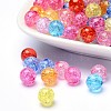 Transparent Crackle Acrylic Beads CACR-R008-8mm-M-1