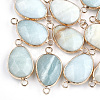 Natural Amazonite Links connectors G-S344-02G-1