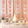 8Pcs Bowknot Decoration Paper Flag Banners AJEW-DC0003-25-5