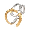 Adjustable 304 Stainless Steel Cuff Rings for Women RJEW-B135-01GP-08-2