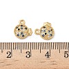 Brass Micro Pave Cubic Zirconia Charms X1-KK-C099-01A-G-3