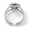304 Stainless Steel Enamel Open Cuff Rings for Women RJEW-F166-45P-01-3