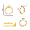 20Pcs Brass Hoop Earrings KK-DC0002-99-2