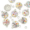 10Pcs Alloy Enamel Pendants ENAM-YW0002-91-2