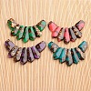 Assembled Dyed Synthetic Imperial Jasper and Bronzite Pendants G-E327-01-1