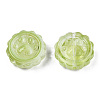 Transparent Spray Painted Glass Beads GLAA-N035-037-C03-3