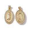 Brass Micro Pave Clear Cubic Zirconia Pendants KK-G439-11G-1