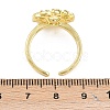Adjustable Brass Micro Pave Cubic Zirconia Cuff Ring Settings for Half Drilled Beads RJEW-Z113-23G-2