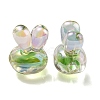 UV Plating Rainbow Iridescent Acrylic Beads PACR-E001-05C-2