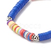Handmade Polymer Clay Heishi Beads Stretch Bracelet BJEW-JB07372-6