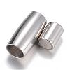 Tarnish Resistant 304 Stainless Steel Magnetic Clasps with Glue-in Ends STAS-G071-44P-2