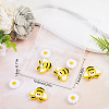 10Pcs 2 Style Food Grade Eco-Friendly Silicone Beads SIL-SC0001-08-7
