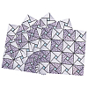 5Pcs Square Mosaic Glass Wall Decorations AJEW-AR0001-28-1