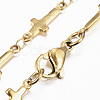 304 Stainless Steel Cross Link Chain Jewelry Sets SJEW-H103-11G-4