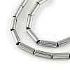 Tube Electroplated Non-magnetic Synthetic Hematite Beads Strands G-R259-38H-1