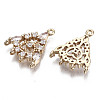 Brass Micro Pave Cubic Zirconia Chandelier Component Links KK-R111-042-2