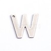 Tarnish Resistant 304 Stainless Steel Letter Charms STAS-O072-W-1