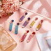 4 Pairs 4 Colors Alloy Enamel Pencil Dangle Stud Earrings for Teachers' Day EJEW-AN0004-86-7