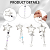 4Pcs 4 Styles Star Alloy Snap Hair Clips PHAR-CY0001-06-5