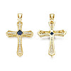 Brass Micro Pave Cubic Zirconia Pendants KK-N227-86D-2