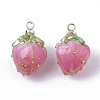 Handmade Epoxy Resin Flower Pendants X-KY-S163-103C-2