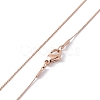 Ion Plating(IP) 304 Stainless Steel Serpentine Chain Necklace for Men Women NJEW-G076-01A-RG-1