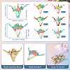 24Pcs 6 Styles Alloy Enamel Pendants ENAM-TA0002-51-4