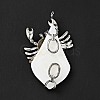 Natural White Shell Pendants SSHEL-C010-06P-3