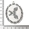 Tibetan Style Alloy Big Pendant Cabochon Settings TIBEP-553-AS-FF-3