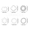120Pcs 6 Styles Tibetan Style Alloy Linking Rings FIND-CA0007-42-2