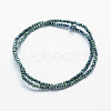 Electroplate Glass Beads Strands X-EGLA-J144-FP-A05-2