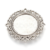Tibetan Style Alloy Cabochon Connector Settings X-TIBE-T003-13AS-NR-1
