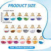 114Pcs 19 Colors Transparent Glass Pendants GLAA-ME0001-32-2