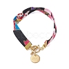 Ethnic Style Polyester Flower Printed Ribbon Bracelets BJEW-JB10495-01-1