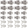 120Pcs 3 Styles Tibetan Style Alloy Beads TIBEB-SC0001-36-1
