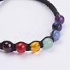 Natural Gemstone Beads Braided Bracelets BJEW-JB02949-2