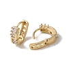 Brass Micro Pave Cubic Zirconia Hoop Earring EJEW-L271-03KCG-02-2