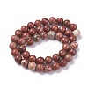 Natural Red Jasper Beads Strands X-G-F348-02-8mm-2