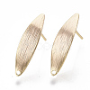 Brass Stud Earring Findings KK-T055-029G-NF-2