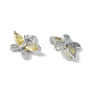Brass Micro Pave Clear Cubic Zirconia Charms KK-H482-09P-02-2