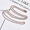 Brass Cable Chains Necklace Making MAK-N029-01R-5