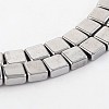 Electroplate Non-magnetic Synthetic Hematite Square Bead Strands G-L368-02D-2