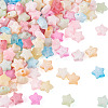 300Pcs Crackle Opaque Acrylic Beads OACR-TA0004-60-3