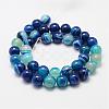 Natural Striped Agate/Banded Agate Bead Strands G-K155-B-10mm-02-2