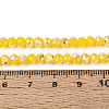 AB Color Plated Opaque Glass Rondelle Beads Strands EGLA-T029-4mm-09E-4