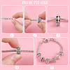 DIY Alloy Heart European Style Bracelet Making Kit DIY-PH0022-01-4